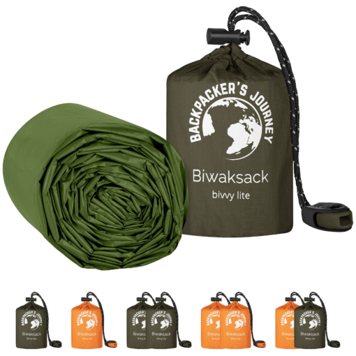 Backpacker’s Journey Biwaksack, ultraleichter und wasserdichter Notfallschlafsack. Biwaksäcke